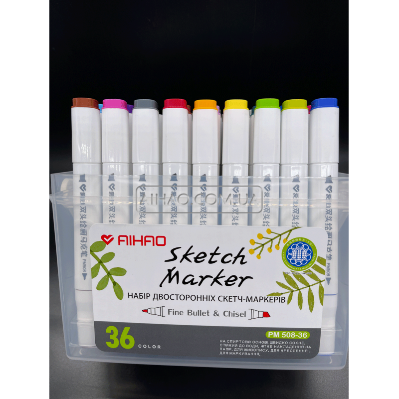 Набор двухсторонних Sketch Marker AH-PM508-36